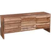 Catalina 59" Media Cabinet in Natural Finish Acacia Wood